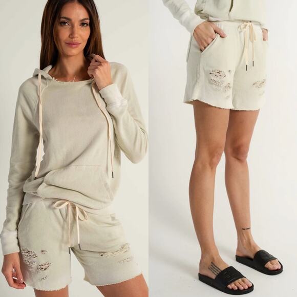 NEW n:PHILANTHROPY Coco Short Distressed Vintage Bone Women's Size Small NWT - Picture 1 of 8